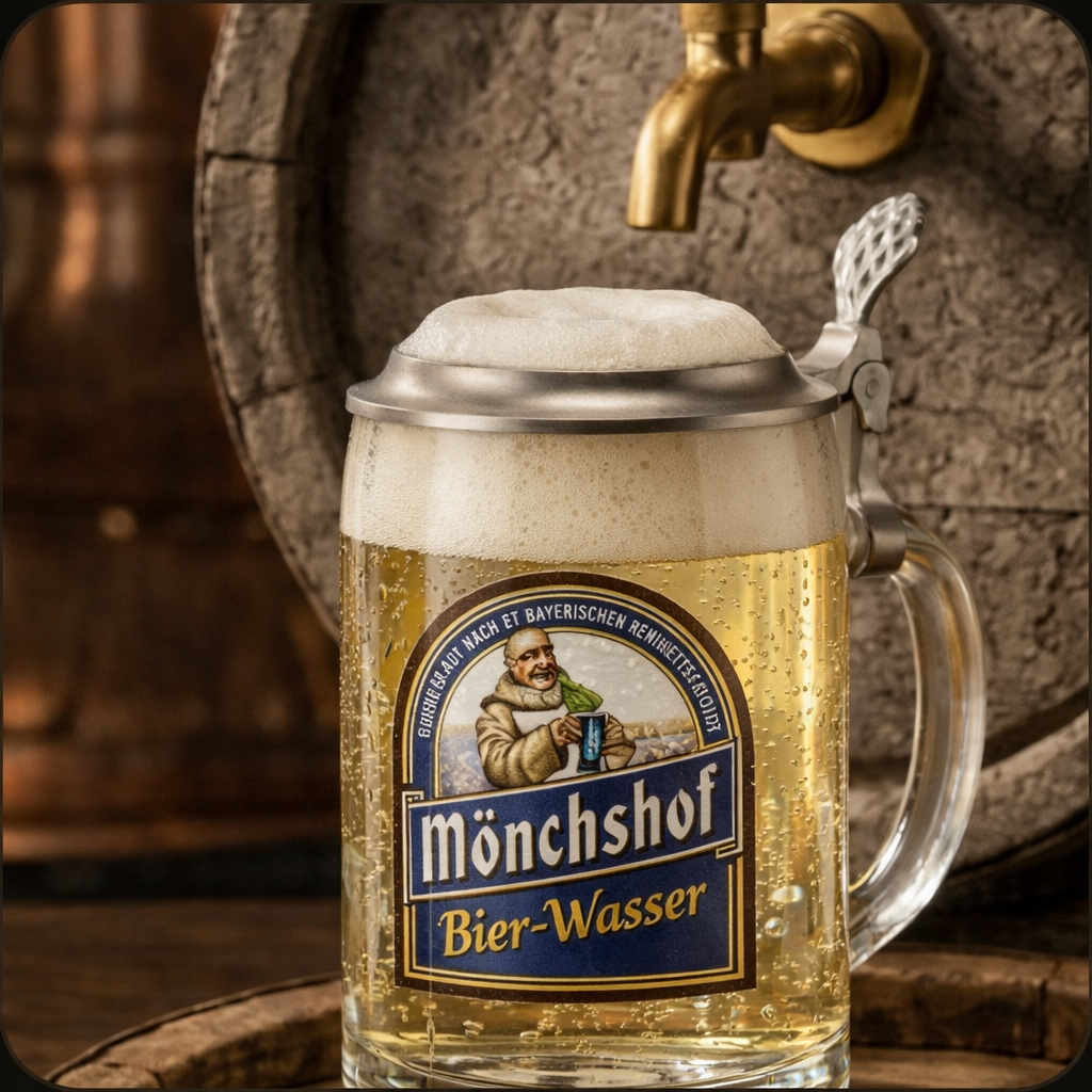 Bier vom Fass mit Wasser