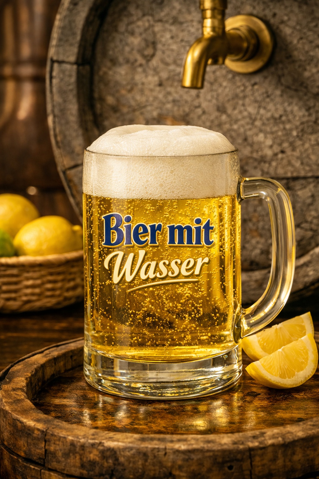 Bier vom Fass mit Wasser