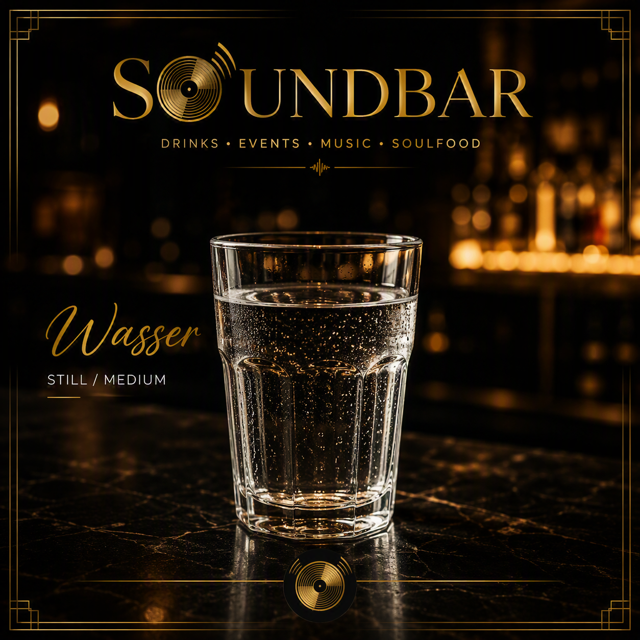 Glas Wasser Medium